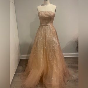 Jovani blush sparkle gown size 00new w tags more pics upon request